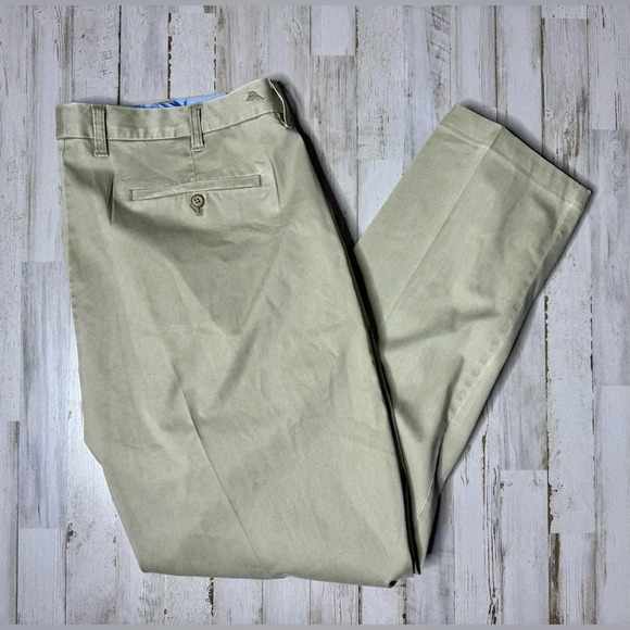 Tommy Bahama Other - Tommy Bahama Island Zone Mens Pants Beige Size 42x36 Performance Chino Stretch